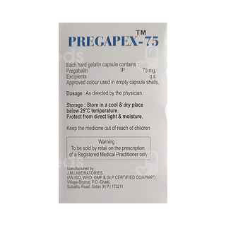 Pregapex 75 Mg Capsule 10
